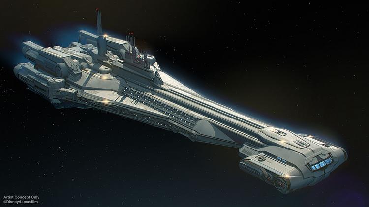 The starship “Halcyon” will be the home for Disney guests staying on a multi-day trip on the “Star Wars: Galactic Starcruiser” Experience at Walt Disney World. The opening date of the resort is still unknown.