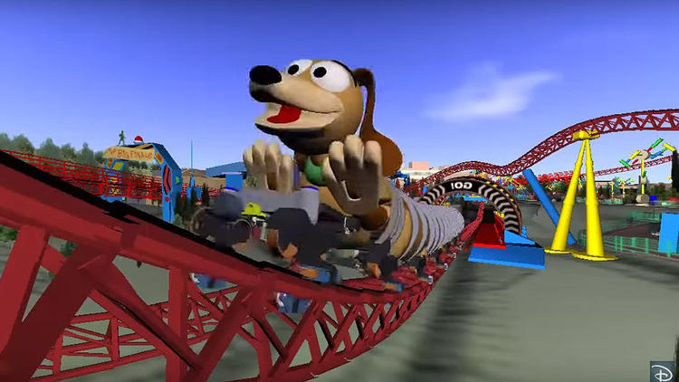 Disney's new Slinky Dog Dash roller coaster at Toy Story Land