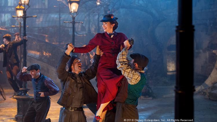 Emily Blunt is Mary Poppins in Disney’s original musical Mary Poppins Returns, a sequel to the 1964 Mary Poppins.